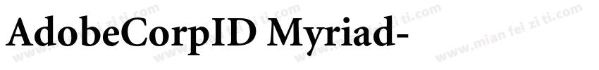 AdobeCorpID Myriad字体转换